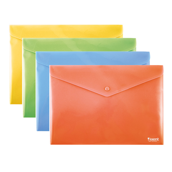 Папка на кнопці Axent 1413-20-A, B5+, непрозора, асортимент кольорів